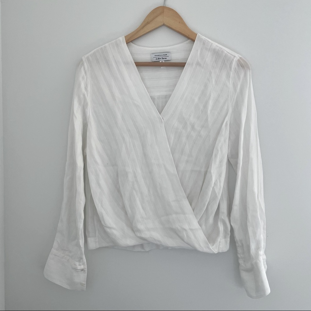 White Wrap Style & Other Stories Blouse